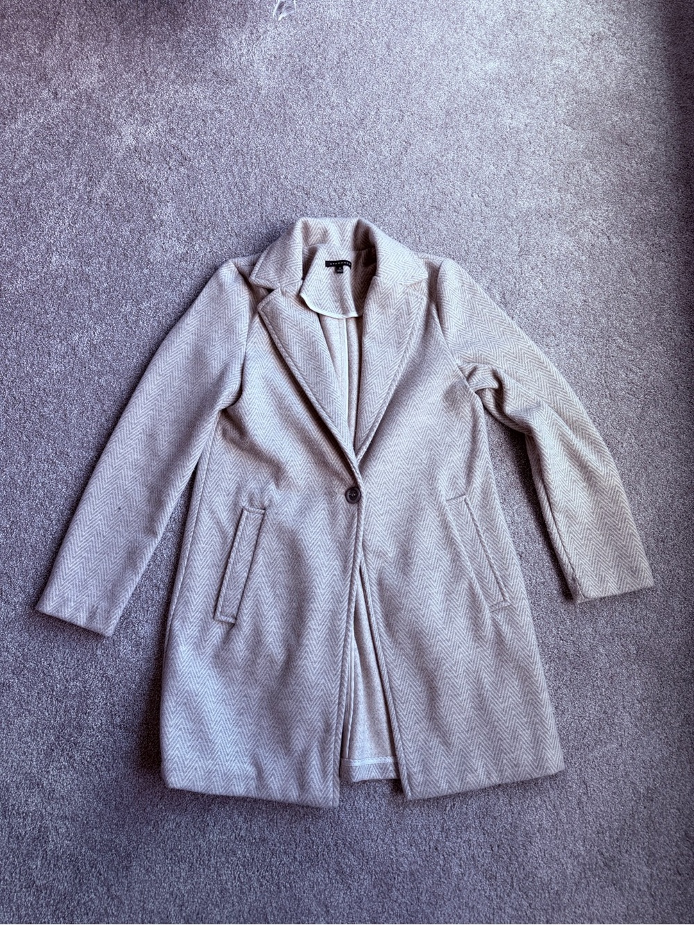 Staccato Light Gray Single-Button Trench Coat